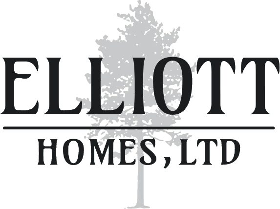 Logo of Elliott Homes, LTD featuring a stylized tree in gray and black text.